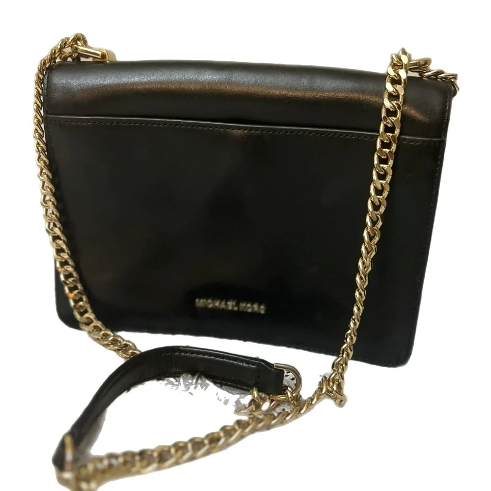 Michael Kors Black Crossbody Bag with Gold Chain